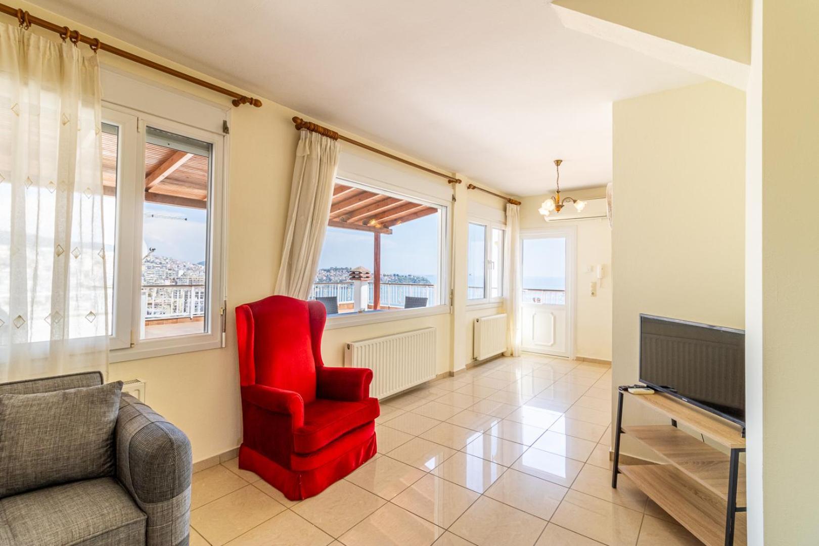Finas Penthouse,Private Terrace,Great View,Mins From Sea Apartment Kavála Exterior photo